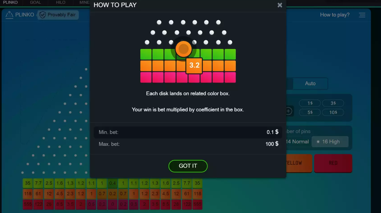 Видеослот Plinco от Spribe: высокий уровень RTP и необычная механика!